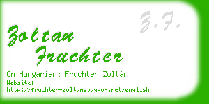 zoltan fruchter business card